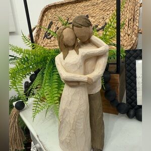 Willow Tree Couple Wooden Sculpture Together